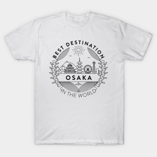 Osaka Minimal Badge Design T-Shirt